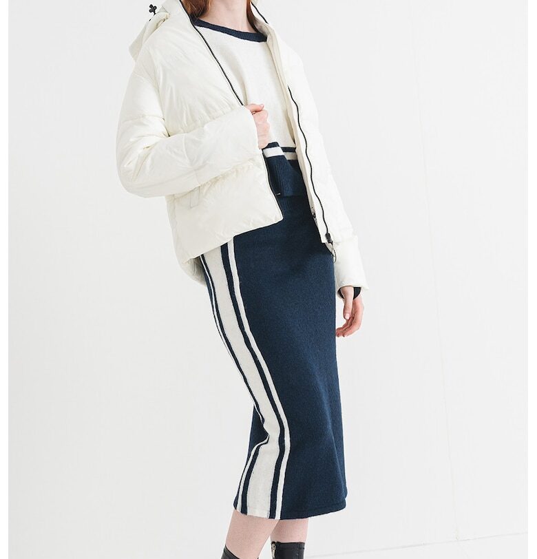 Зимно влагоотвеждащо яке с качулка - Мръснобял Pepe Jeans London