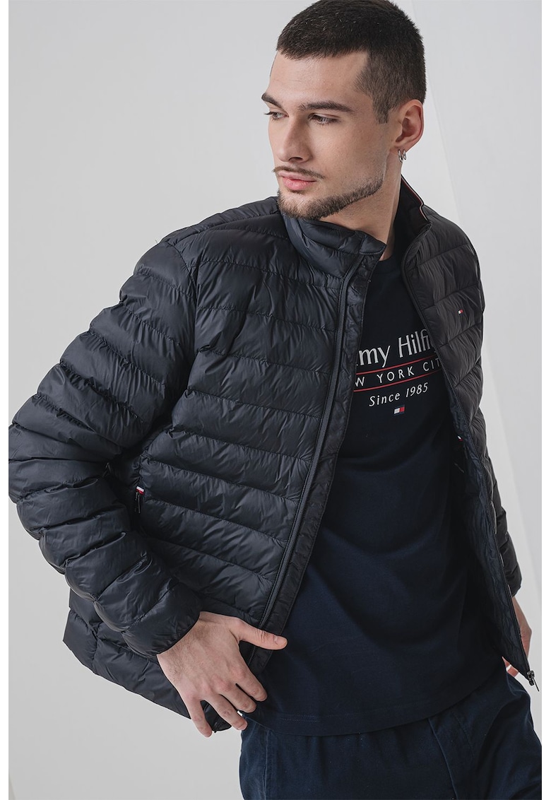 Зимно капитонирано яке - Избеляло черно Tommy Hilfiger