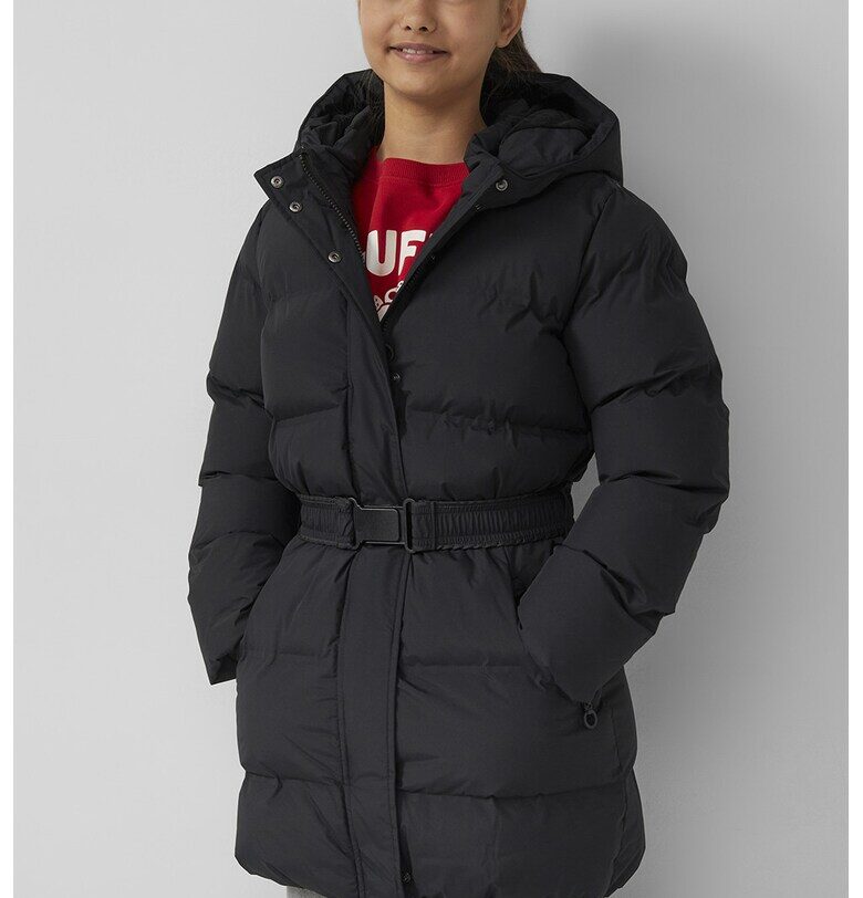 Зимно капитонирано яке с връзка - Черен sOliver