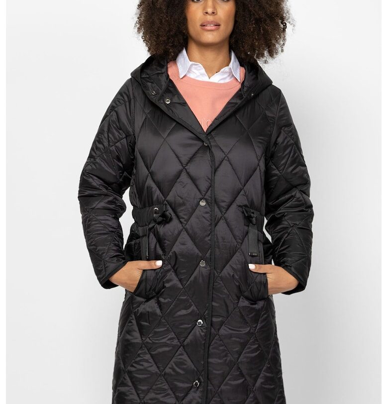 Зимно капитонирано яке с връзки - Черен Heavy Tools