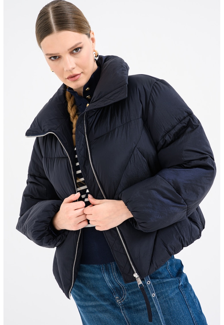Зимно капитонирано яке с джобове - Тъмносин BOSS