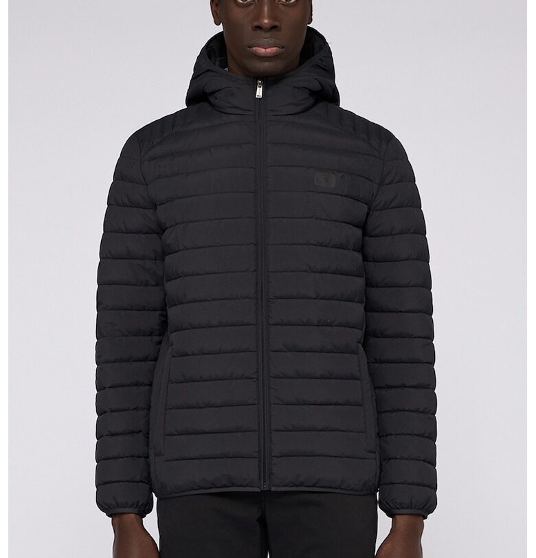 Зимно капитонирано яке с джобове - Черен Trussardi