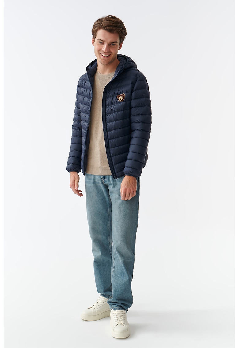 Зимно капитонирано яке с качулка - Тъмносин Tatuum