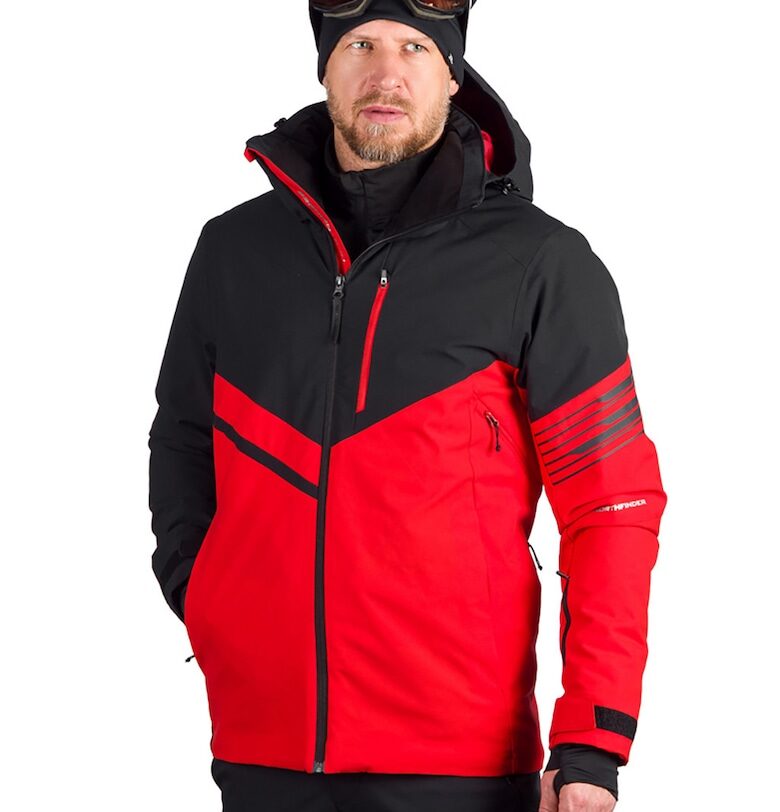 Зимно ски яке Balint с качулка - Червен/Избеляло черно NORTHFINDER