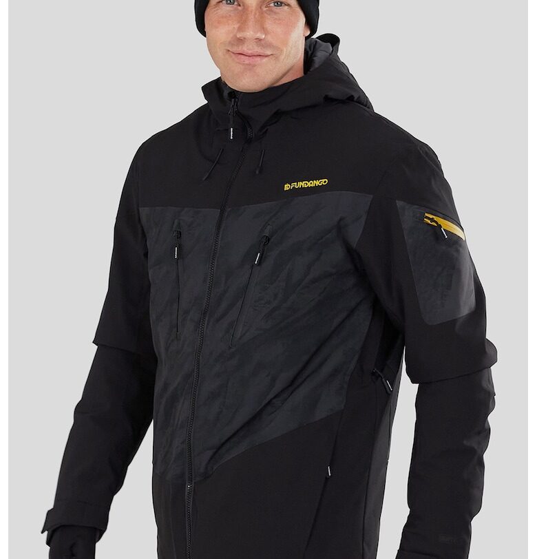 Зимно ски яке Privet Allmountain в цветен блок - Черен Fundango