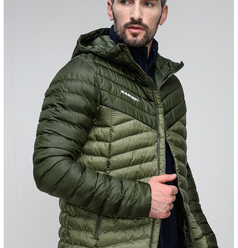 Зимно хайкинг яке Albula с качулка - Тъмно каки Mammut