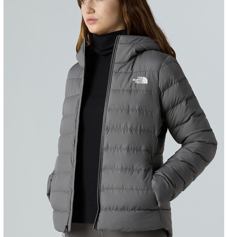 Зимно яке Aconcagua III с пухена вата и качулка - Сив The North Face