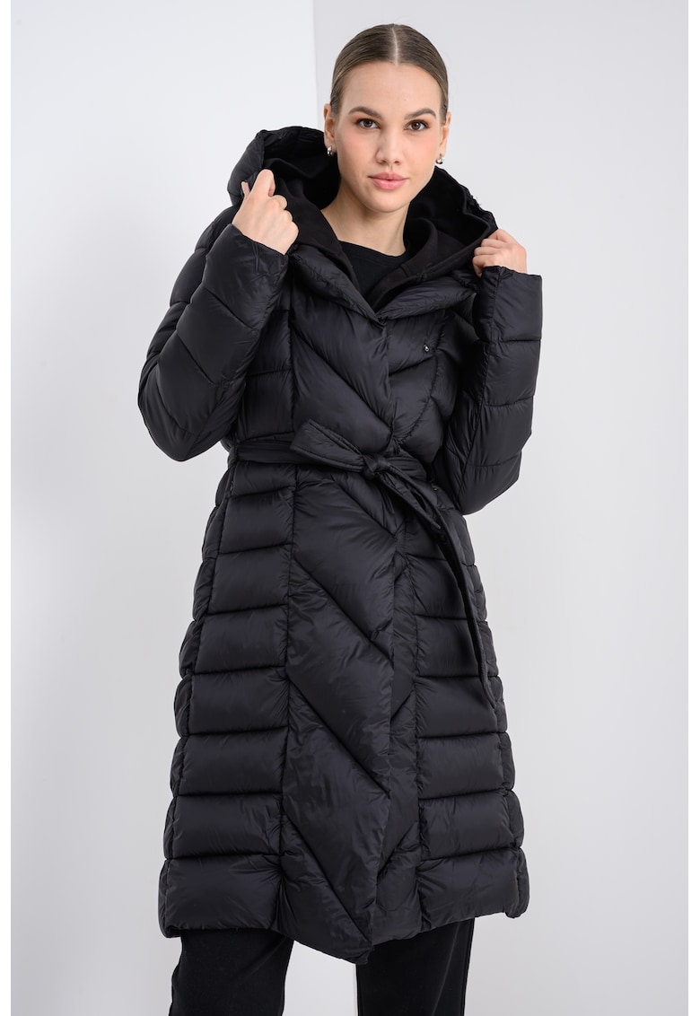 Зимно яке Adina с качулка - Черен Geographical Norway