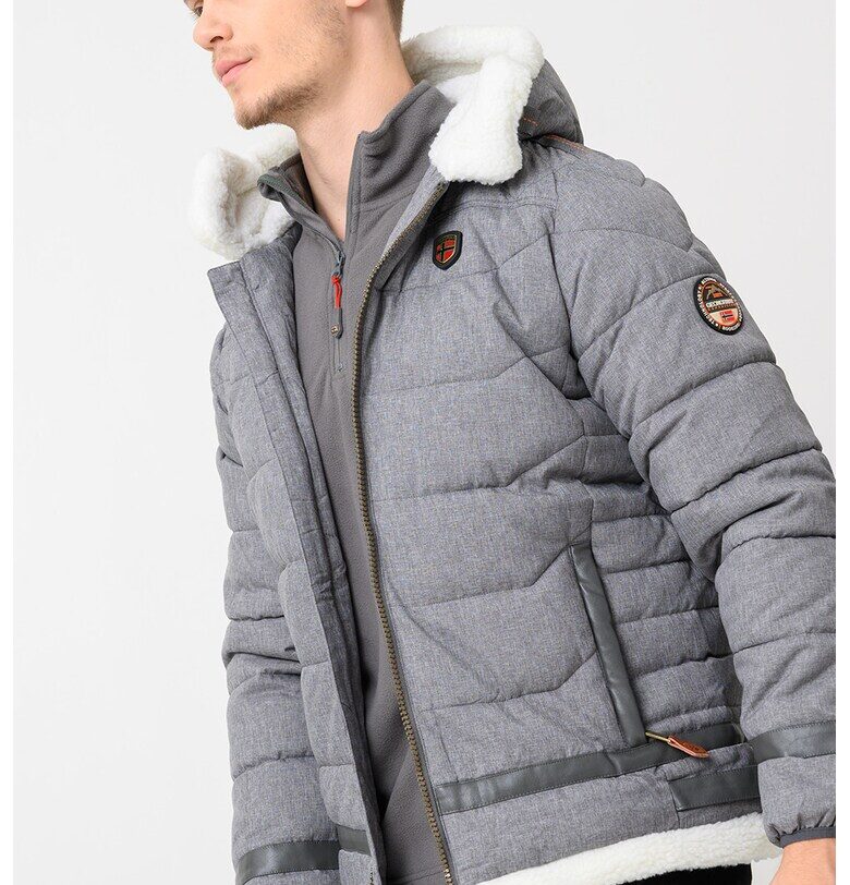 Зимно яке Areystock с джобове встрани - Светло сив Geo Norway