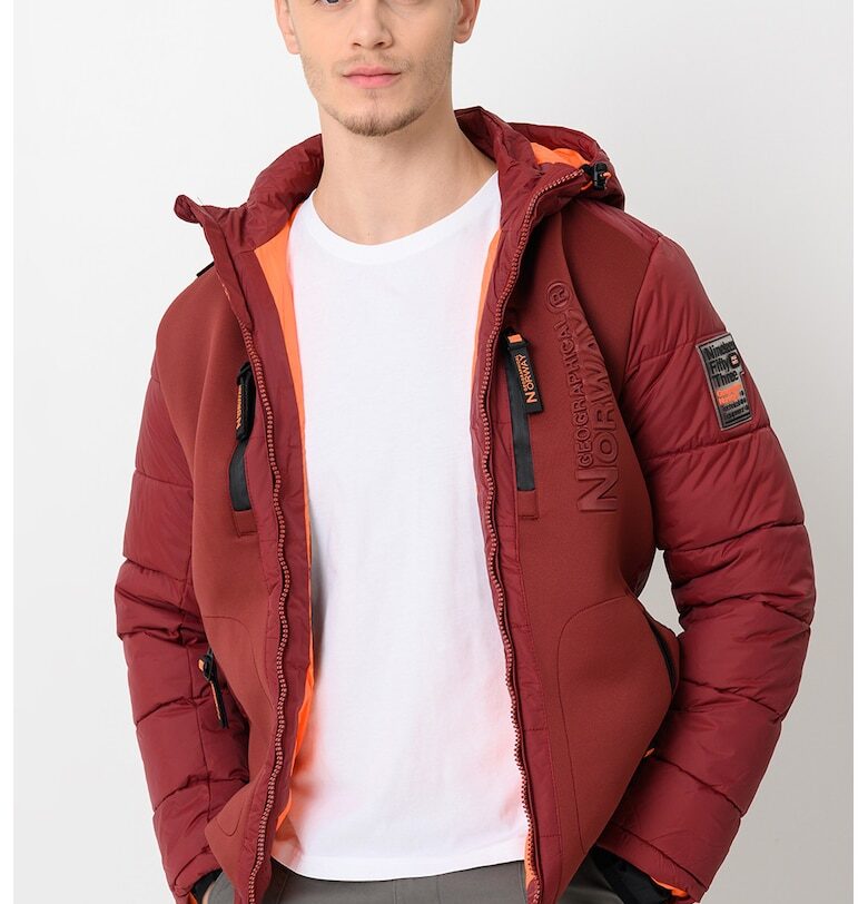 Зимно яке Beachwood с лого - Тъмночервен Geographical Norway