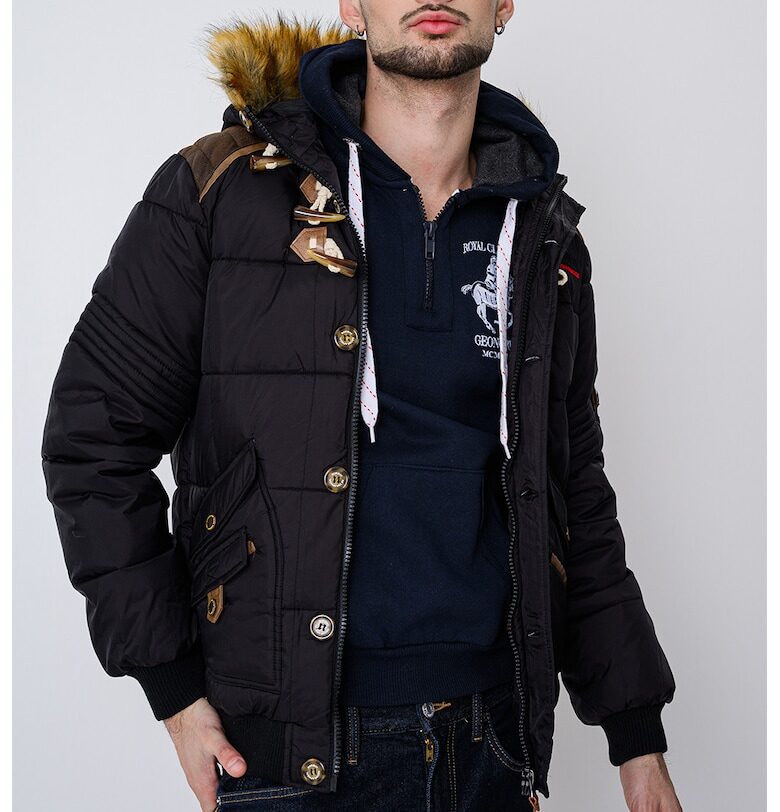 Зимно яке Belphegore с еко пух - Червен/Черен/Кафяв Geo Norway