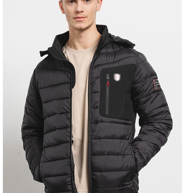 Зимно яке Belvira с отделяща се качулка - Черен Geo Norway