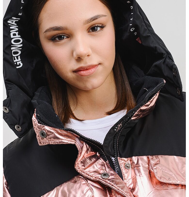 Зимно яке Bilkiss с метализиран ефект - Черен/Розово Geo Norway