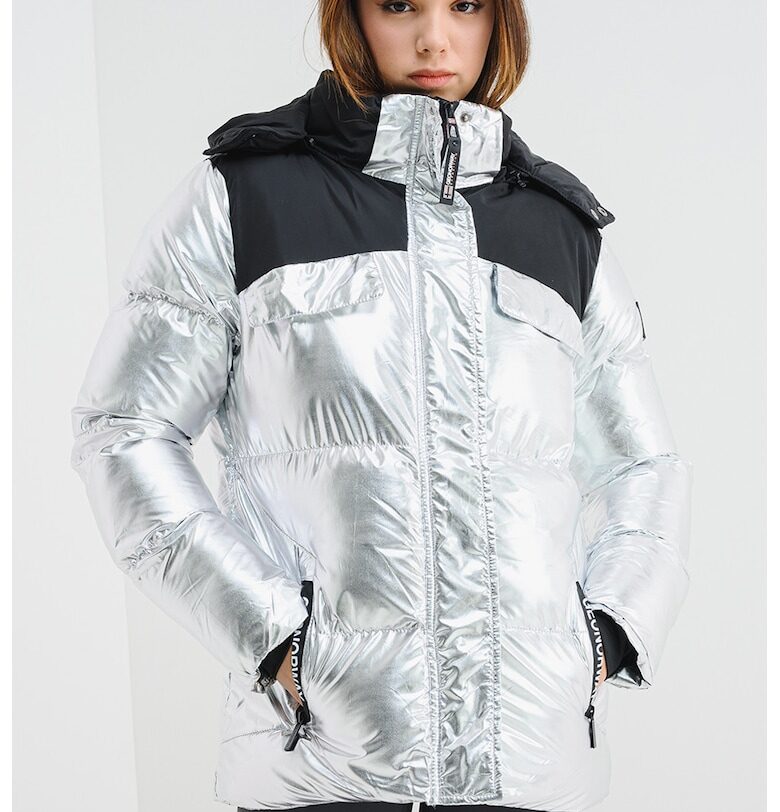 Зимно яке Bilkiss с метализиран ефект - Черен/Сребрист Geo Norway