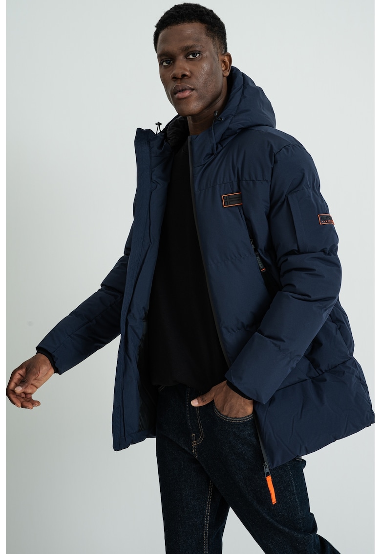 Зимно яке Bob с качулка - Тъмносин Geographical Norway