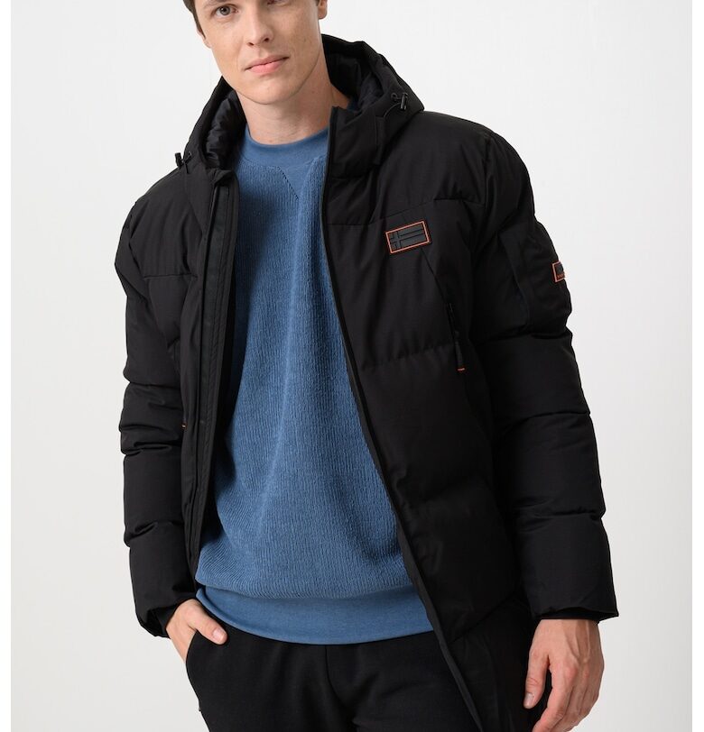 Зимно яке Bob с качулка - Черен Geographical Norway