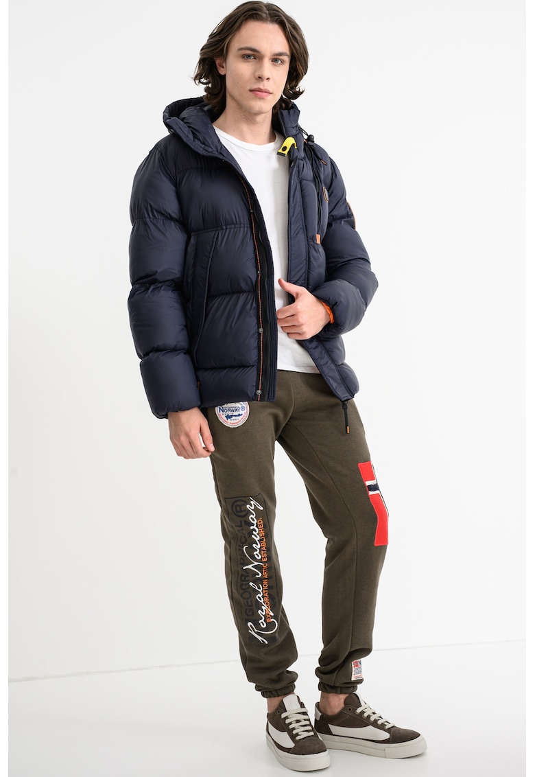 Зимно яке Bodir с цип и качулка - Оранжев/Тъмносин Geographical Norway