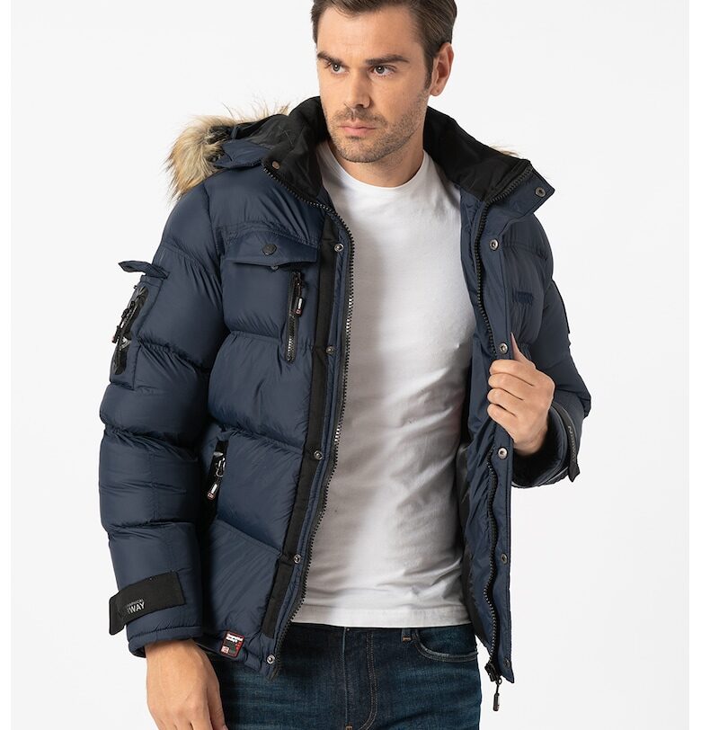 Зимно яке Bonap с отделяща се качулка - Тъмносин Geographical Norway