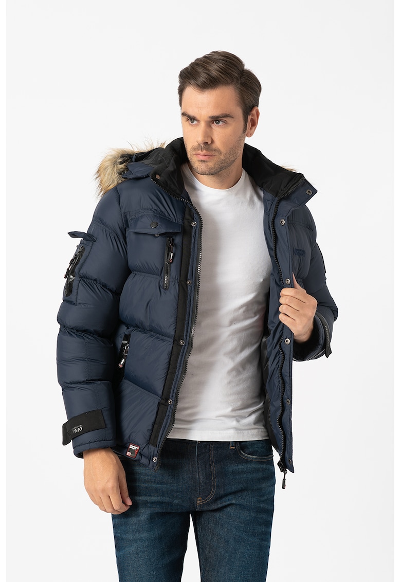 Зимно яке Bonap с отделяща се качулка - Тъмносин Geographical Norway