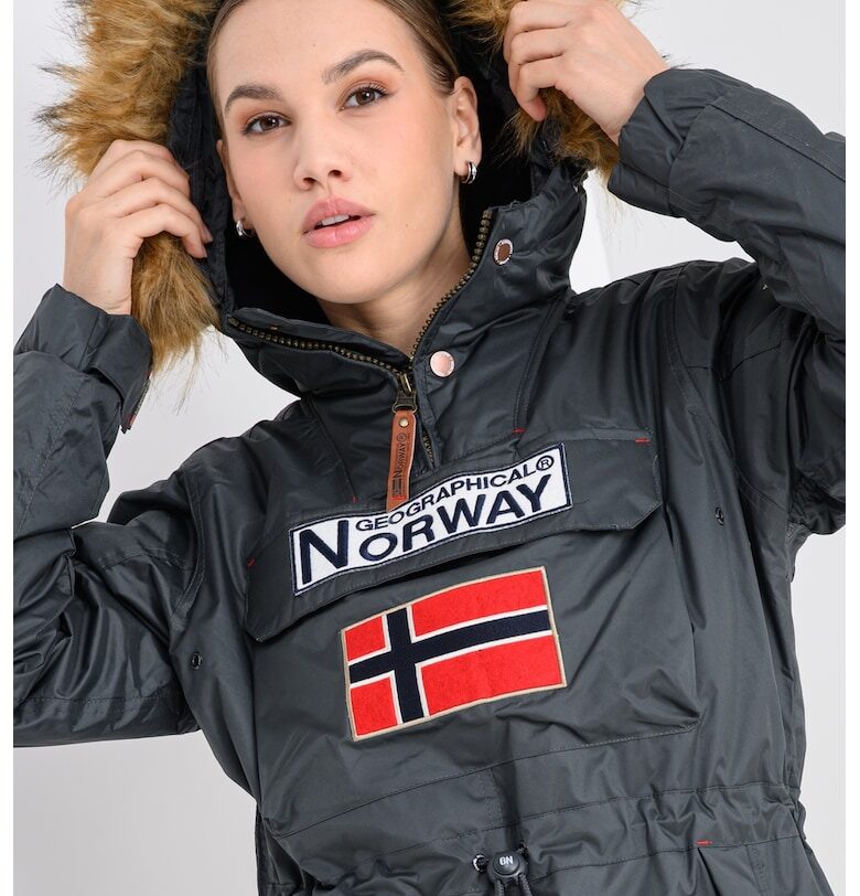 Зимно яке Boomera с качулка - Tъмносив Geographical Norway