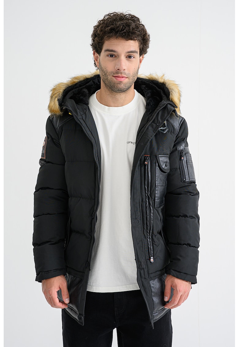 Зимно яке Busseldorf с качулка - Черен Geo Norway