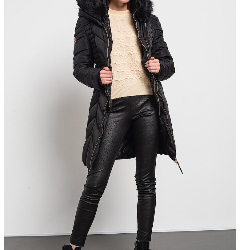 Зимно яке Dolrie с колан - Черен Geo Norway