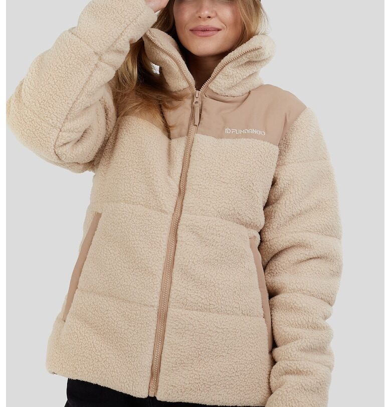 Зимно яке Nukka с джобове встрани - Бежов Fundango