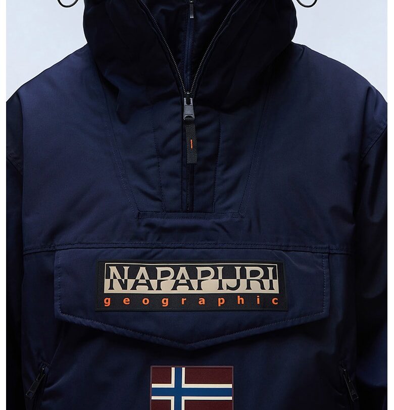 Зимно яке Rainforest Next с качулка - Тъмносин Napapijri