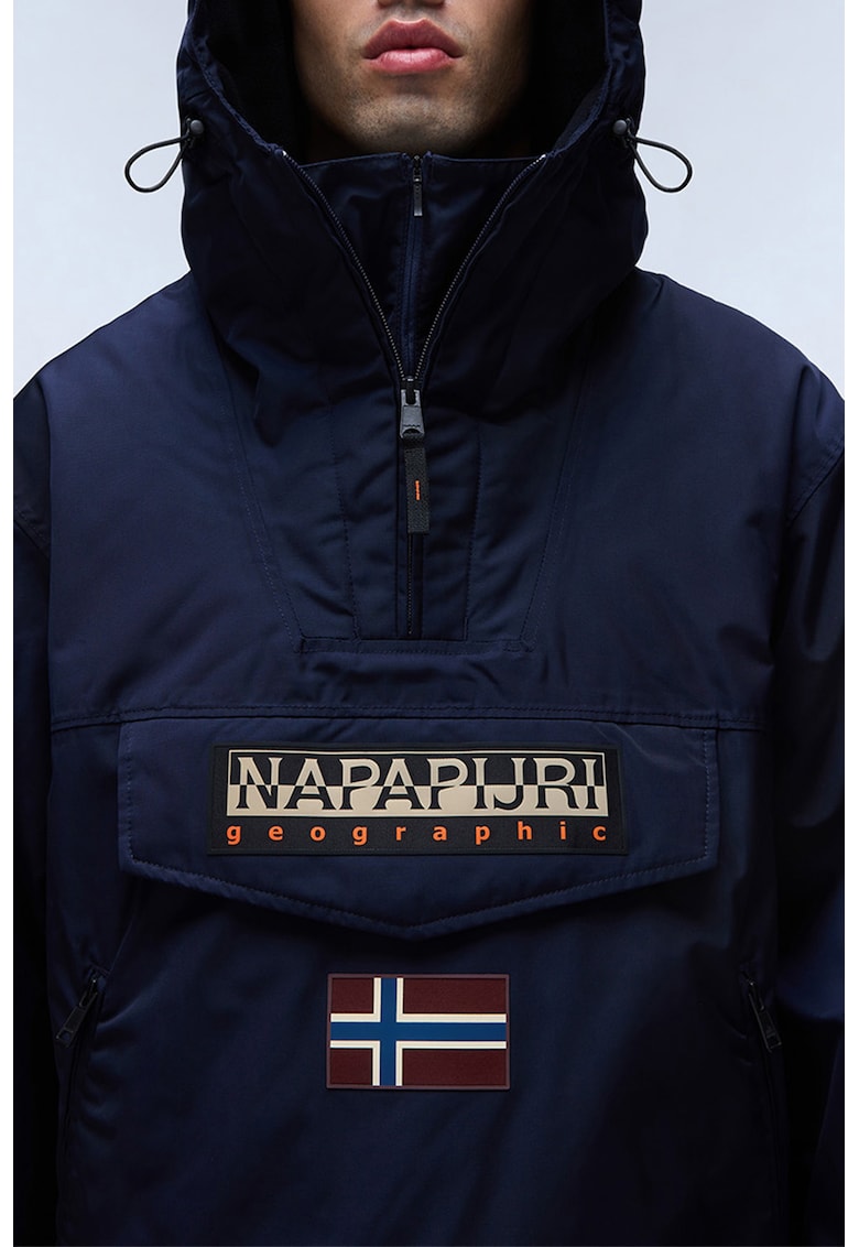 Зимно яке Rainforest Next с качулка - Тъмносин Napapijri
