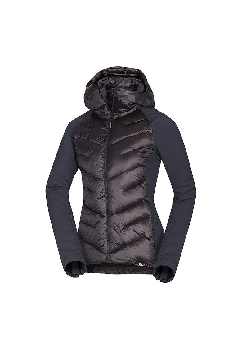 Зимно яке за бягане Lorelei с качулка - Черен/Антрацитно сиво NORTHFINDER