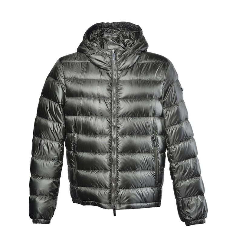 Зимно яке с висока яка и цип - Зелен Baldinini