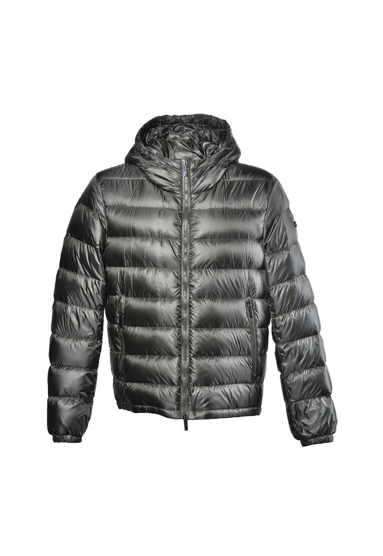 Зимно яке с висока яка и цип - Зелен Baldinini