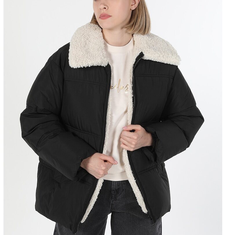 Зимно яке с джобове - Черен COLINS