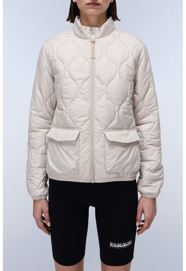 Зимно яке с джобове с капачета - Крем Napapijri