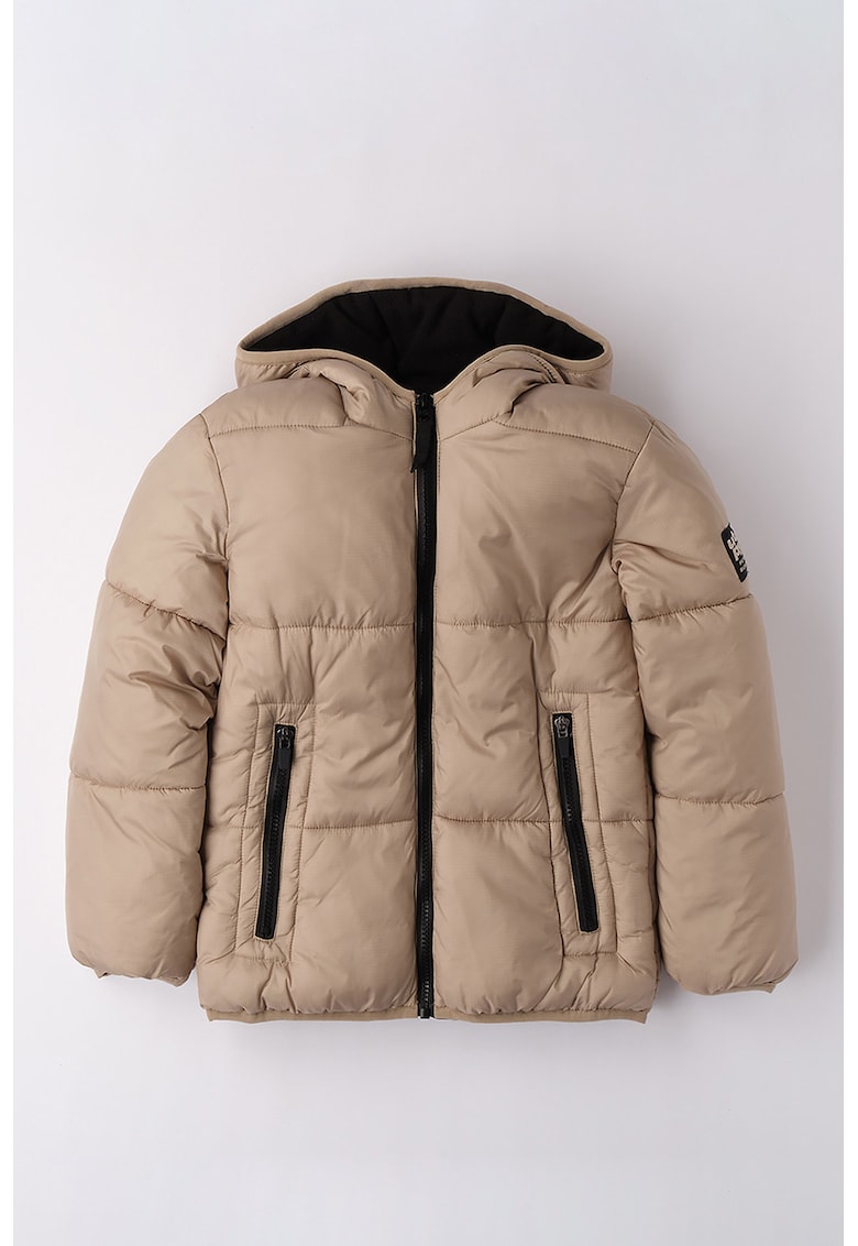 Зимно яке с джобове с цип - Бежов IDO