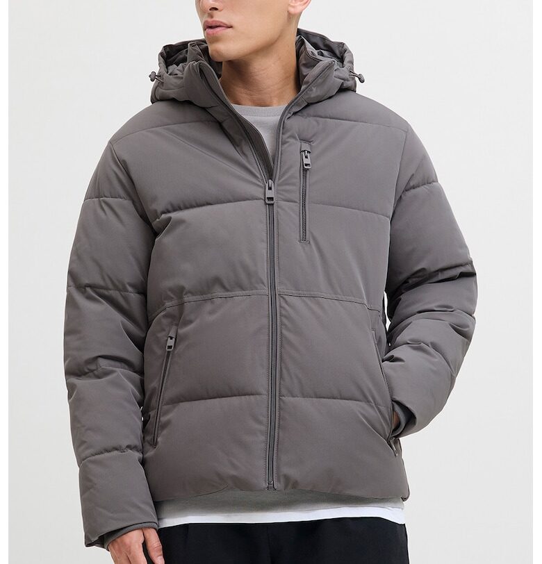 Зимно яке с джобове с цип' - Сив Jack  Jones