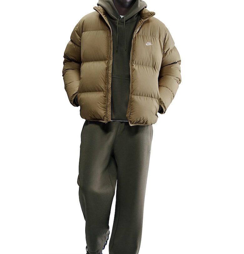 Зимно яке с джобове с цип - Тъмнобежово Nike