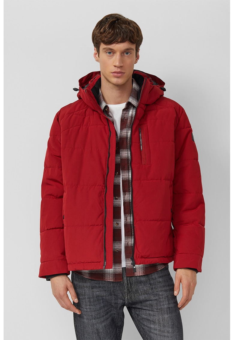 Зимно яке с джобове с цип - Червен sOliver