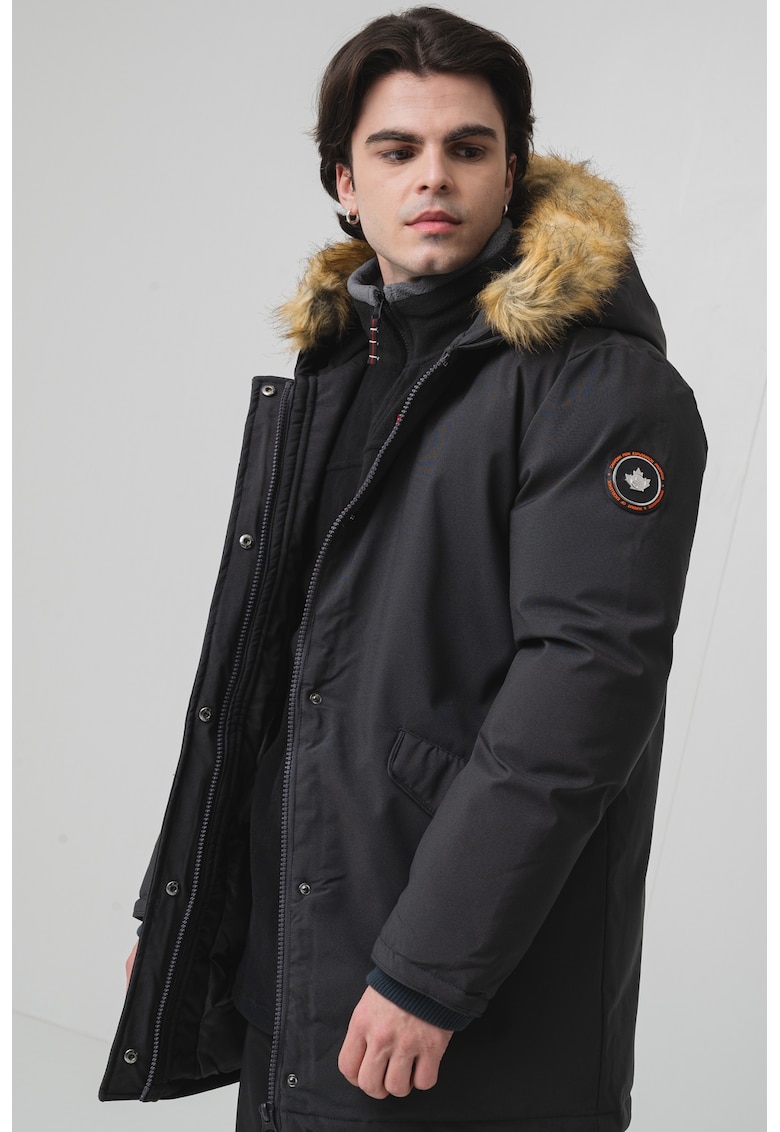 Зимно яке с еко пух - Антрацитно сиво Canadian Peak