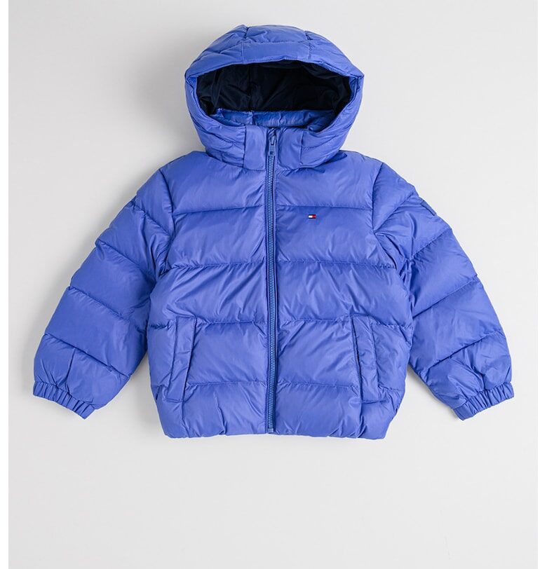 Зимно яке с качулка - Индигово синьо Tommy Hilfiger