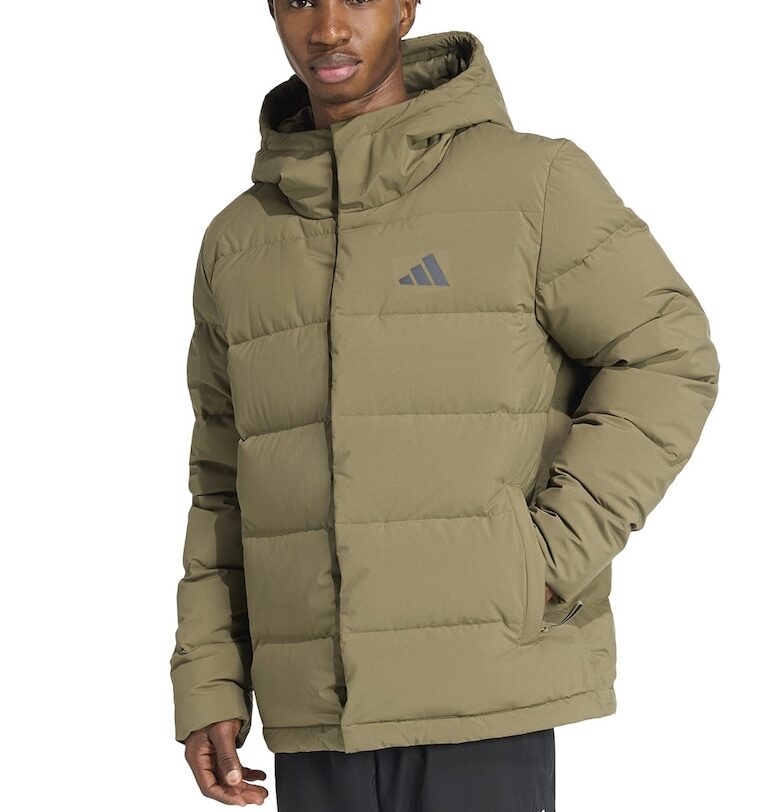 Зимно яке с качулка - Карамел adidas Sportswear