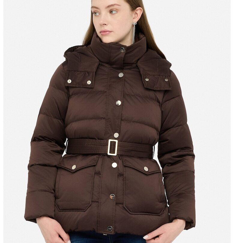 Зимно яке с качулка - Кафяв Liu Jo