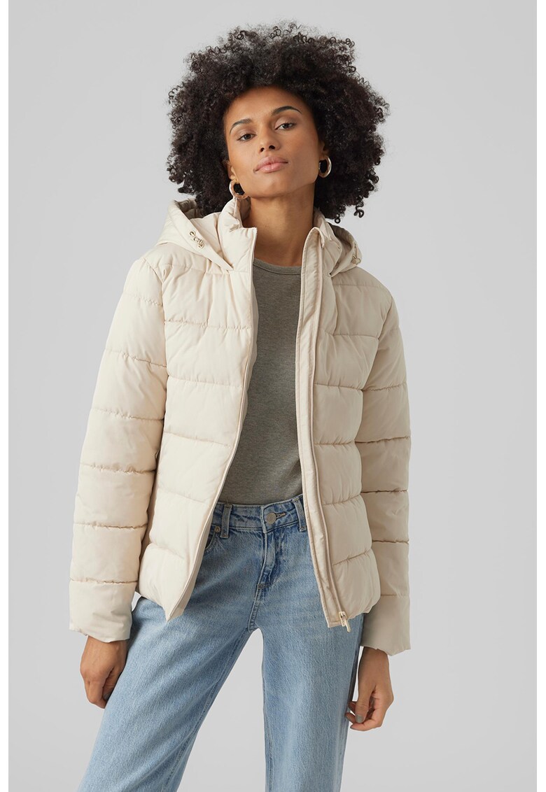 Зимно яке с качулка - Слонова кост Vero Moda