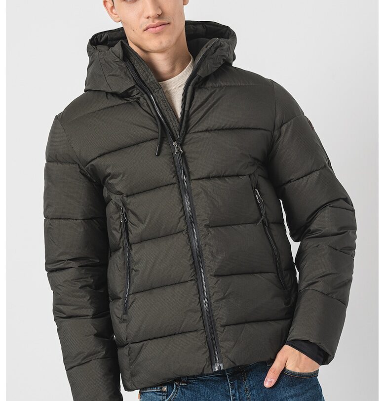 Зимно яке с качулка - Тъмно каки Lumberjack