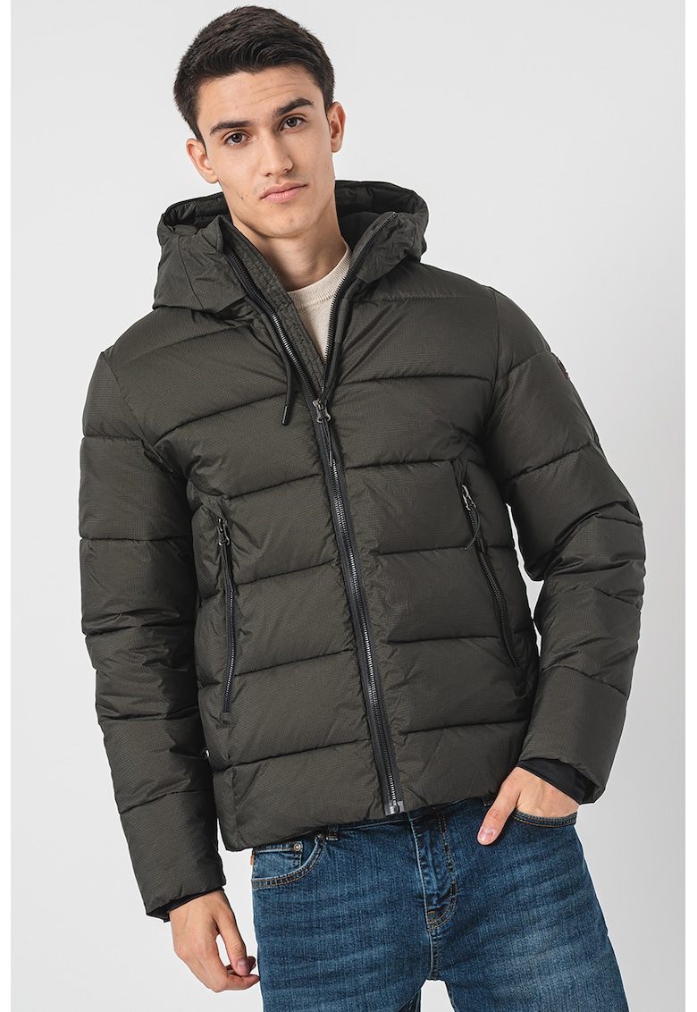 Зимно яке с качулка - Тъмно каки Lumberjack