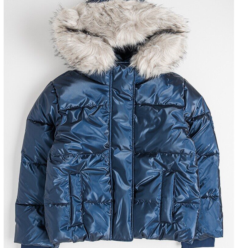 Зимно яке с качулка - Тъмносин Abercrombie  Fitch