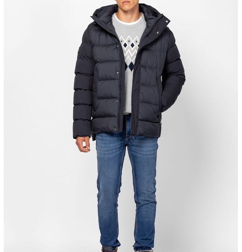 Зимно яке с качулка - Ултрамарин синьо Heavy Tools