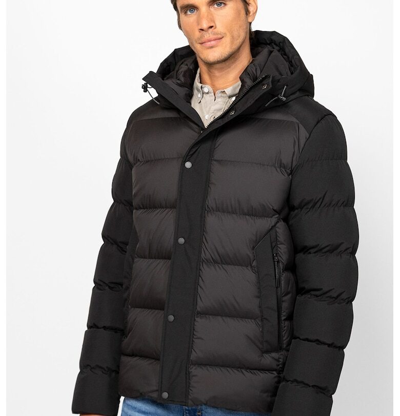 Зимно яке с качулка - Черен Heavy Tools