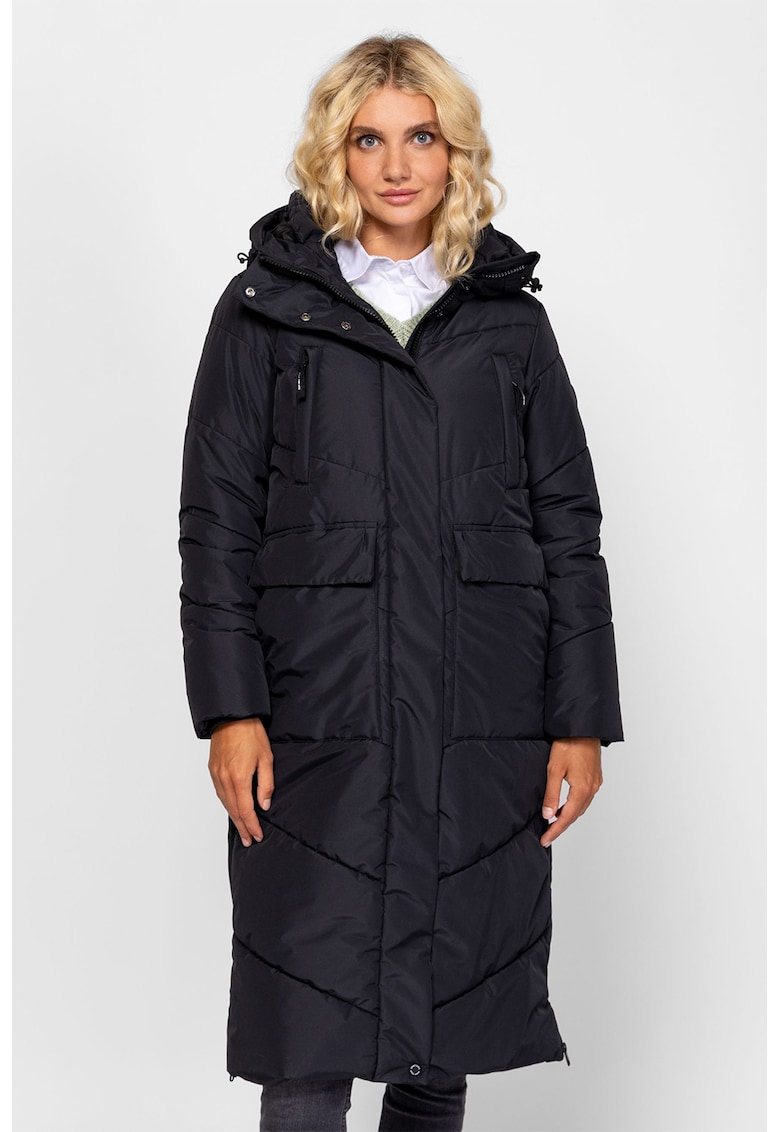 Зимно яке с качулка - Черен Heavy Tools