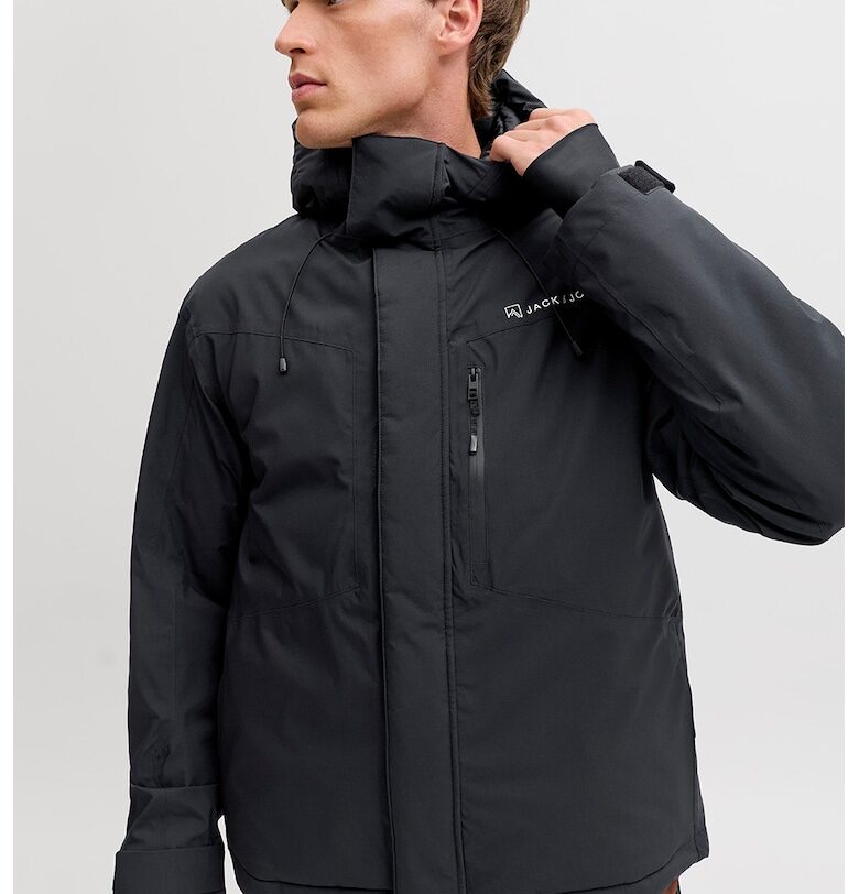 Зимно яке с качулка - Черен Jack  Jones